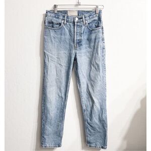 Everlane The Cheeky‎ Cotton Mom Jeans High Waist Denim Jeans Womens Size 25 Blue